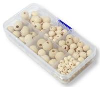 Zestaw koralików drewnianych 150 elementów. Wydawca: PENWORD. SmakLiter.pl Opakowanie Zestaw koralików drewnianych 150 elementów