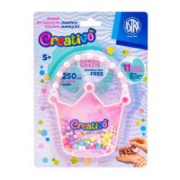 Zestaw koralików Korona 250szt + 2m gumek ASTRA. Wydawca: ASTRA papiernicze. SmakLiter.pl Opakowanie Zestaw koralików Korona 250szt + 2m gumek ASTRA