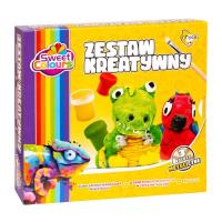 Zestaw kreatywny 8 farb + pędzelek + glina. Wydawca: Sweet colours. SmakLiter.pl Opakowanie Zestaw kreatywny 8 farb + pędzelek + glina