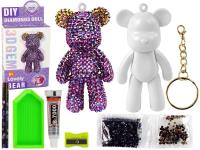 Opakowanie Zestaw kreatywny miś brelok 3D fioletowy