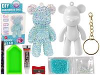 Opakowanie Zestaw kreatywny miś brelok 3D niebieski