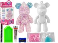 Opakowanie Zestaw kreatywny miś brelok 3D różowy