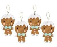 Opakowanie Zestaw kreawtywny zawieszki z filcu piernikowe ludziki 4 szt
