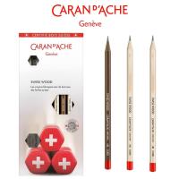 Opakowanie Zestaw ołówków Swiss Wood 3szt+gumka+temperówka