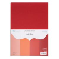 Zestaw papierów A4 20 arkuszy Red tones 220g. Wydawca: Dalprint. SmakLiter.pl Opakowanie Zestaw papierów A4 20 arkuszy Red tones 220g