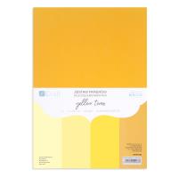Zestaw papierów A4 Yellow Tones 220g  20 ark.. Wydawca: DP CRAFT. SmakLiter.pl Opakowanie Zestaw papierów A4 Yellow Tones 220g  20 ark.