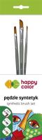Opakowanie Zestaw pędzli syntetycznych B 3szt HAPPY COLOR