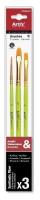 Zestaw pędzli syntetycznych miękkich 3szt. Wydawca: MP Main Paper. SmakLiter.pl Opakowanie Zestaw pędzli syntetycznych miękkich 3szt