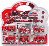 Opakowanie Zestaw pojazdów Straży pożarna pull back 6szt