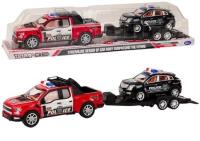 Opakowanie Zestaw Policja Pickup policyjne z lawetą naczepą