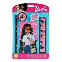 Zestaw przyborów szkolnych Barbie 5el. Wydawca: Cass Film. SmakLiter.pl Opakowanie Zestaw przyborów szkolnych Barbie 5el
