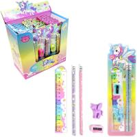 Opakowanie Zestaw przyborów szkolnych z motywem jednorożca