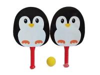 Zestaw rakietek piankowych Pingwin z piłeczką. Wydawca: ADAR. SmakLiter.pl Opakowanie Zestaw rakietek piankowych Pingwin z piłeczką