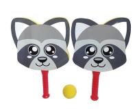 Zestaw rakietek piankowych Szop z piłeczką. Wydawca: ADAR. SmakLiter.pl Opakowanie Zestaw rakietek piankowych Szop z piłeczką