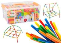 Opakowanie Zestaw słomek do konstrukcji 3D kolorowe 800el