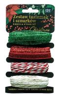 Zestaw tasiemek i sznurków Christmas. Wydawca: INTERDRUK. SmakLiter.pl Opakowanie Zestaw tasiemek i sznurków Christmas