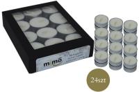 Zestaw tealights z wosku sojowego 24 sztuki. Wydawca: MiMoCandles. SmakLiter.pl Opakowanie Zestaw tealights z wosku sojowego 24 sztuki