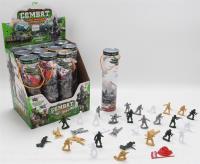 Opakowanie Zestaw wojskowy żołnierzyki w tubie