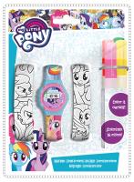 Opakowanie Zestaw zegarek cyfrowy z paskami do kolorowania i markerami MLP MLP17014