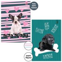 Opakowanie Zeszyt A4/32K 3-linie kolor 90g BF Psy (5szt)