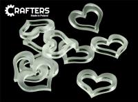 Opakowanie Żetony akryl satynowe serce 10szt.