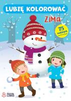 Zima. Lubię kolorować. Autor: Monika Majewska. SmakLiter.pl Okładka książki Zima. Lubię kolorować