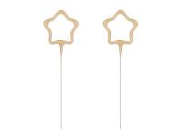 Opakowanie Zimne ognie gwiazdki złote 2szt