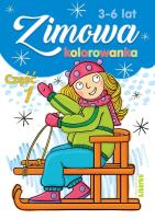 Zimowa kolorowanka cz.1. Autor: Lidia Szwabowska. SmakLiter.pl Okładka książki Zimowa kolorowanka cz.1