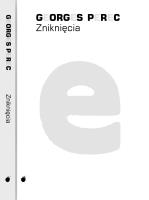 Zniknięcia. Autor: Perec Georges. SmakLiter.pl Okładka książki Zniknięcia