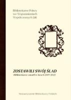Zostawili swój ślad... 2019-2022. Autor: red. Jadwiga Sadowska. SmakLiter.pl Okładka książki Zostawili swój ślad... 2019-2022