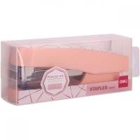 Zszywacz 24/6, 26/6 25 kartek różowy DELI. Wydawca: DELI. SmakLiter.pl Opakowanie Zszywacz 24/6, 26/6 25 kartek różowy DELI