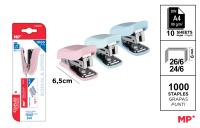Zszywacz mini 24/6 + zszywki MIX. Wydawca: MP Main Paper. SmakLiter.pl Opakowanie Zszywacz mini 24/6 + zszywki MIX