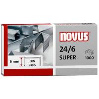 Zszywki 24/6 Din super x 1000. Wydawca: NOVUS. SmakLiter.pl Opakowanie Zszywki 24/6 Din super x 1000