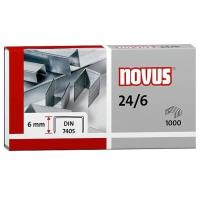 Zszywki 24/6 Din x 1000. Wydawca: NOVUS. SmakLiter.pl Opakowanie Zszywki 24/6 Din x 1000