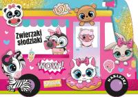 Zwierzaki słodziaki. Kolorowanka z wykrojnika. Autor: Katarzyna Maćkowiak. SmakLiter.pl Okładka książki Zwierzaki słodziaki. Kolorowanka z wykrojnika