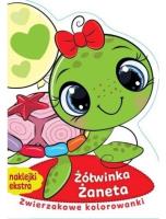 Zwierzakowe kolorowanki. Żółwinka Żaneta. Autor:   Praca zbiorowa. SmakLiter.pl Okładka książki Zwierzakowe kolorowanki. Żółwinka Żaneta