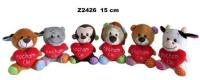 Opakowanie Zwierzęta z sercem 15cm MIX