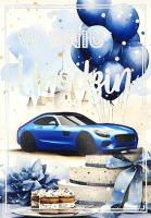 Opakowanie 189 Karnet 3K urodziny męskie auto