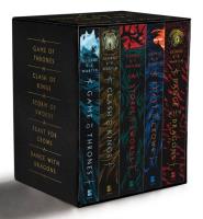 Okładka książki A Game of Thrones 5-Book Boxed Set (Song of Ice and Fire Series). A Game of Thrones / A Clash of Kings / A Storm of Swords / A Feast for Crows / and A Dance with Dragons