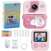 Opakowanie Aparat z drukarką termiczną 3 rolki róż jednorożec