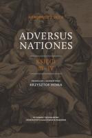 Okładka książki Arnobiusz z Sicca, Adversus nationes księgi III-IV