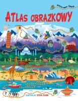 Okładka książki Atlas obrazkowy + wielka mapa świata