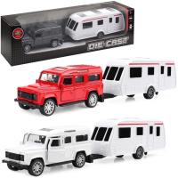 Opakowanie Auto metalowe z przyczepą MIX