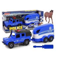 Auto policyjne z przyczepą i konikiem. Wydawca: TOYS Paweł Wojda. SmakLiter.pl Opakowanie Auto policyjne z przyczepą i konikiem