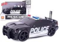 Auto policyjne ze światłem i dźwiękiem. Wydawca: Lena. SmakLiter.pl Opakowanie Auto policyjne ze światłem i dźwiękiem