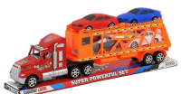 Opakowanie Auto z lawetą i 4 autami, napęd z koł.zam; 49x8x17cm, PVC