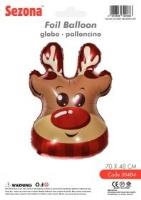 Opakowanie Balon Boże Narodzenie Renifer 70x48cm
