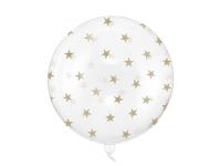 Opakowanie Balon Bubble Gwiazdki transparentny 60cm