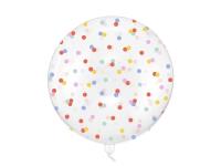 Opakowanie Balon Bubble Kropki transparentny 60cm