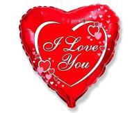 Opakowanie Balon Flexmetal foliowy I love you - red 46cm